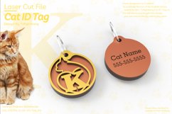 K | Cat ID Tag | Cat ID Tag Slide On Collar| laser cut | SVG Product Image 2