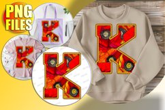 K Doodle Letter Valentine Cheerful Heart Icon! Product Image 1