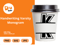 Handwriting Varsity Monogram Product Image 1