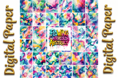 Flowing Watercolor Abstract Digital Paper Bundle Product Image 5