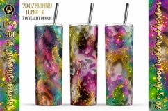20 Oz 3D Liquid Glitter Agate Tumbler Warps Product Image 1