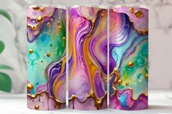 Abstract Gold Glitter Marble Tumbler Wrap Product Image 1