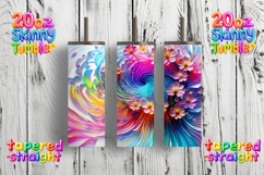 Dynamic Floral Cascade Tumbler Sublimation PNG File Product Image 1