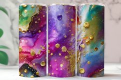 Abstract Gold Glitter Bubbles Marble Tumbler Wrap Product Image 1