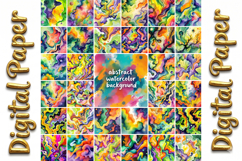 Abstract Fluid Ink Watercolor Digital Paper Product Image 16