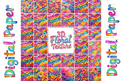 3D Flower Texture Paper Pack Product Image 1