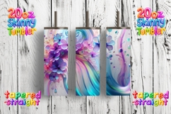 Elegant Flower 20oz Tumbler Wrap | Pastel Flowers Product Image 1