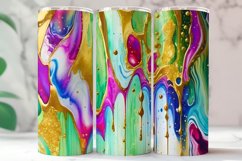Abstract Gold Glitter Rainbowcolors Tumbler Wrap Product Image 1
