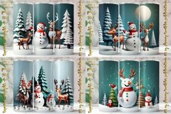 3D Cute Christmas Design 20 Oz Skinny Tumbler Png Product Image 1