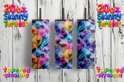 Bright Neon Flower 20oz Tumbler Wrap PNG, Gift for Her Product Image 2