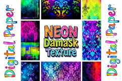 Neon Damask Digital Paper Bundle Product Image 10
