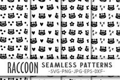 Raccoon pattern svg Raccoon digital paper Cute patterns svg Product Image 1