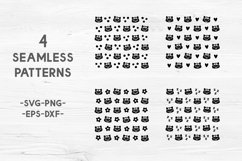 Raccoon pattern svg Raccoon digital paper Cute patterns svg Product Image 2