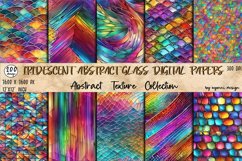 200 Iridescent Abstract Glass Digital Papers Bundle Product Image 1