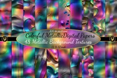 48 Rainbow Colors Metallic Background Textures Product Image 2
