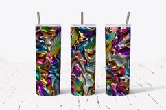 Metallic Gold and Jewel Tone Marble Pattern for 20oz Skinny Product Image 1