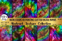 120 Neon Colors Oilpainting Glitter Digital Papers Product Image 2