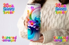 Swirl Flower 20oz Tumbler Wrap | Sublimation Design Product Image 2