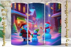 Neon colors Snowman Design 20 Oz Skinny Tumbler Png Product Image 3