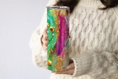 Abstract Gold Glitter Bubbles Marble Tumbler Wrap Product Image 2