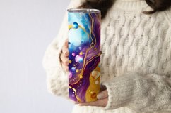 Abstract Gold Glitter Bubbles Marble Tumbler Wrap Product Image 2