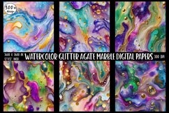 300 Glitter Agate Marble Digital Papers Product Image 2