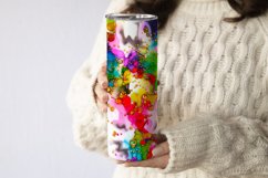 20 Oz Watercolor Splash Glitter Tumbler Wrap Product Image 2