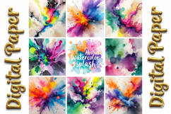 100 Abstract Watercolor Splash Backgrounds Product Image 14