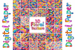 3D Flower Texture Paper Pack Product Image 2