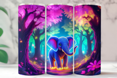 20 oz Neon Elephant Skinny Tumbler Product Image 1