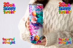 Colorful Flower Tumbler Digital Download Product Image 3