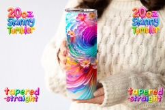 Dynamic Floral Cascade Tumbler Sublimation PNG File Product Image 2