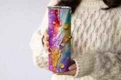 Abstract Gold Glitter Bubbles Marble Tumbler Wrap Product Image 2