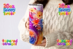 Abstract Colorful Flowing Floral 20oz Tumbler Design Product Image 2