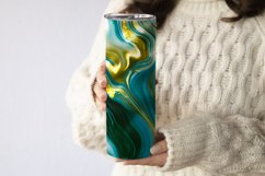 20 Oz Green Marble Glitter Agate Liquid Tumbler Warps Product Image 2