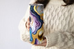 Abstract Gold Glitter Bubbles Marble Tumbler Wrap Product Image 2