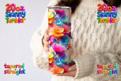 Vibrant Abstract Floral Tumbler Skinny Digital Download Product Image 2