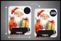 Christmas Money Card Template PNG I Santa Card Holders Product Image 2