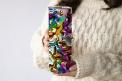 Metallic Gold and Jewel Tone Marble Pattern for 20oz Skinny Product Image 2