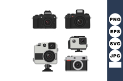 Professional and Action Cameras Vector Illustration Collecti Product Image 1