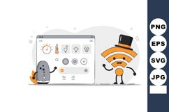 Smart Home Devices Connected with WiFi Signal and Voice Assi Product Image 1