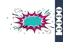 Comic Style Explosion Background with Dynamic Burst and Colo Product Image 1
