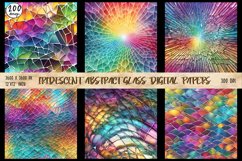 200 Iridescent Abstract Glass Digital Papers Bundle Product Image 3