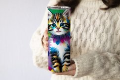 20 Oz Skinny Tumbler Cute Kitten Oil Painting Wrap Product Image 3