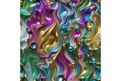 Metallic Marble Tumbler Wrap, Luxury Abstract 20oz Skinny Product Image 2