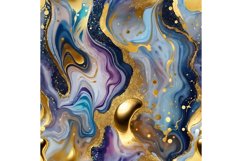 Abstract Gold Glitter Bubbles Marble Tumbler Wrap Product Image 3