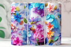 Vibrant Abstract Floral Tumbler Skinny Digital Download Product Image 2