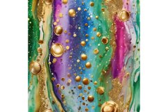 Abstract Gold Glitter Bubbles Marble Tumbler Wrap Product Image 3
