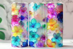 Summer Neon Floral Tumbler Gift, Vibrant Color Flower Product Image 3