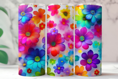 Vibrant Floral 20oz Skinny Tumbler Bright Flower Sublimation Product Image 3